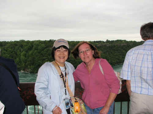 Masayo and Rose at the Whirlpool overlook!