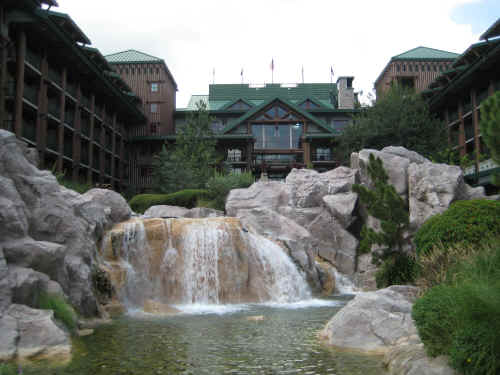 The Wilderness Lodge waterfall