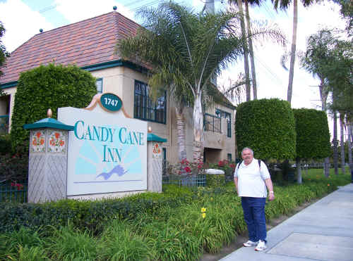 The Candy Cane Inn - Disneyland is a few hundred yards behind Gary!