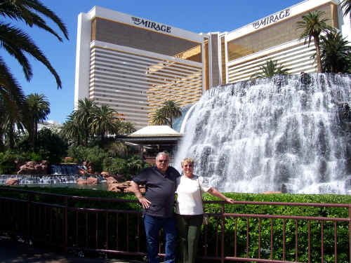 Gary and I at the Mirage Fountain/Volcano.