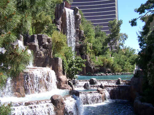 Fountains at the Wynn Casino.
