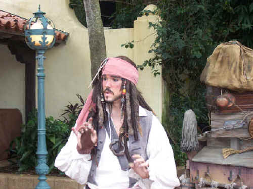 Captain Jack Sparrow at the Magic Kingdom