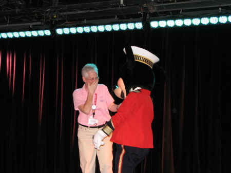 She was thrilled to blow the ship's horn, and then Captain Mickey came to personally wish her Happy Birthday!