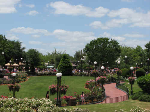 The rose garden.