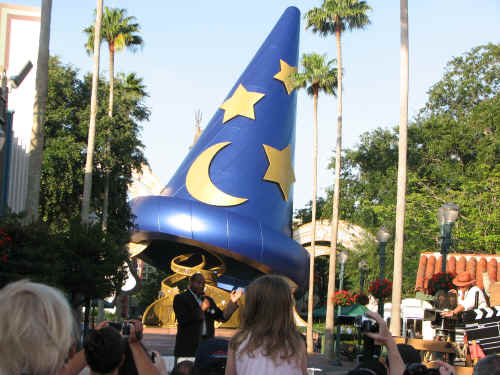 A Disney executive at the rope drop ceremony