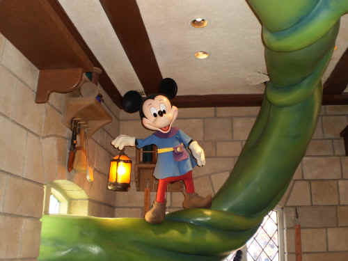 Inside Sir Mickey's shop.