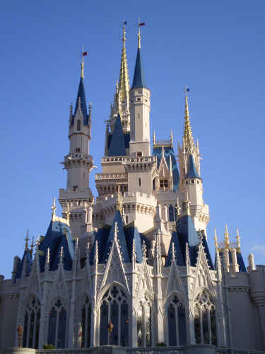 The sun shining on Cinderella's Royal Table.