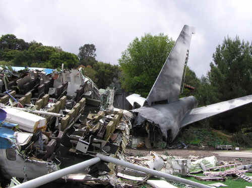The War of the Worlds plane crash scene.
