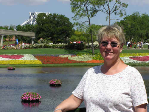 Floating flowerpots at EPCOT