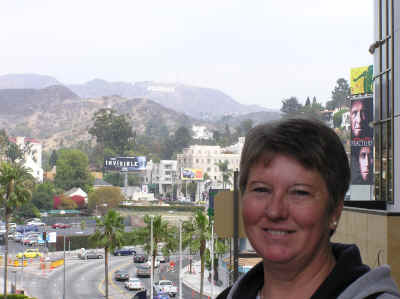 At the Kodak Theatre - Hollywood sign in the background!