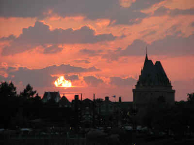 Sunset over the Canadian Pavilion