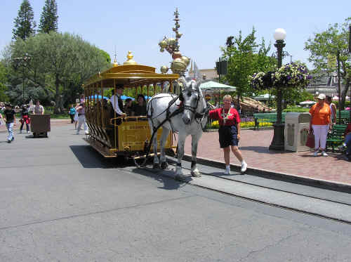 Carol and the horse drawn trolley