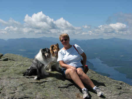 The dogs were a little nervous with the height . . . Carol was too!