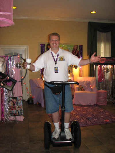 Fred Block on his Segway