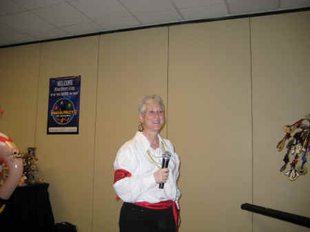 Deb Wills in her pirate garb!