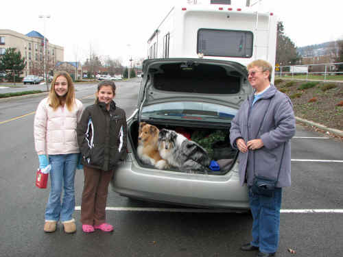 Brinn, Maddy and the guard dogs!