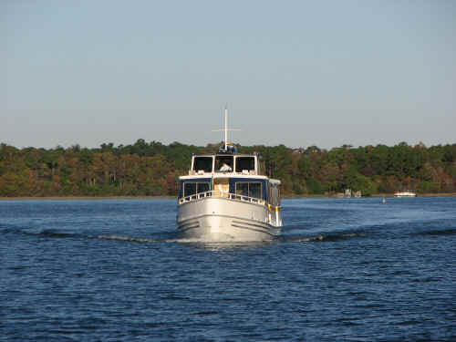 The first boat to Magic Kingdom - and we were the first on board!