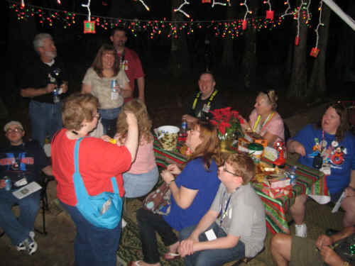 And outside at the picnic table.