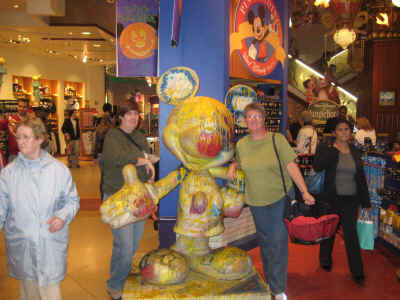 Susan and I with the Mickey statue