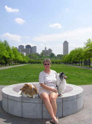 At the Bicentennial Mall with the State Capitol Building in the background