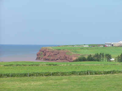 Red clifs along the Northumberland Strait