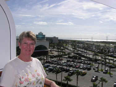 Port Canaveral terminal seen from our stateroom