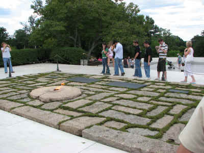 The Eternal Flame at the grave of JFK
