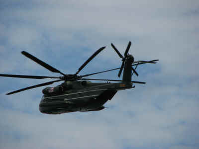 Marine 1 flew by . . . was George W. Bush aboard?