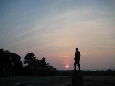 The battlefeild is full of memorial statues and monuments