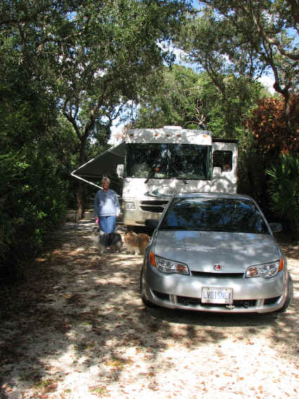 This is our campsite - we're very secluded.