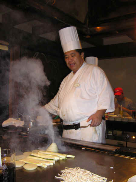 Our chef at Teppanyaki