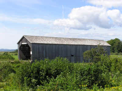 A covered bridge in Vermont