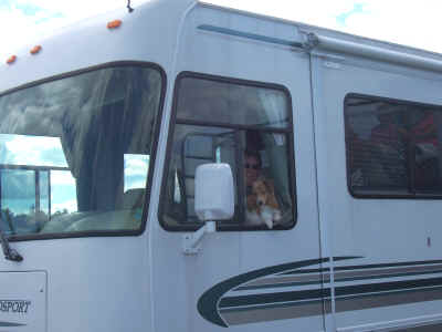 Zak on the ferry crossing Lake Champlain